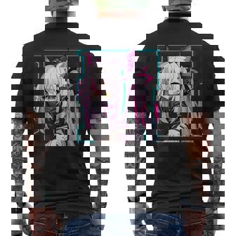 かわいい 日本の漫画 アニメ 美学 サイバーパンク テックウェア メンズTシャツ バックプリント - Kawaiitshirt