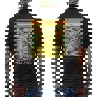 かわいい 面白い レトロ カエル メンズTシャツ バックプリント - Kawaiitshirt