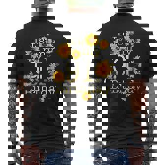 かわいいひまわり Its My 91歳の誕生日 91歳の誕生日 メンズTシャツ バックプリント - Kawaiitshirt