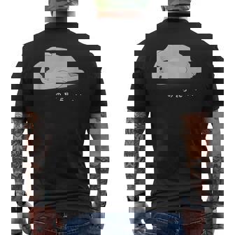 かわいいアザラシ、ノザラシ、面白 メンズTシャツ バックプリント - Kawaiitshirt