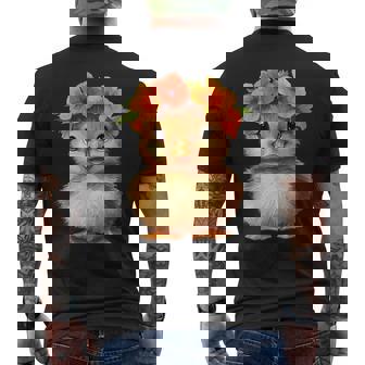 かわいいアヒルの子と花冠 メンズTシャツ バックプリント - Kawaiitshirt