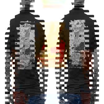 かわいいウサギが麺をすする メンズTシャツ バックプリント - Kawaiitshirt