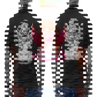 かわいいキューピッド吹くバブルガムサングラスバレンタインデー。 メンズTシャツ バックプリント - Kawaiitshirt