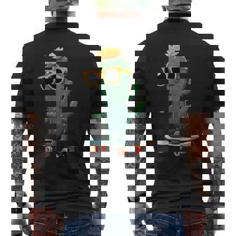 かわいいサボテン スケートボード カッコいい サボテン メンズTシャツ バックプリント - Kawaiitshirt