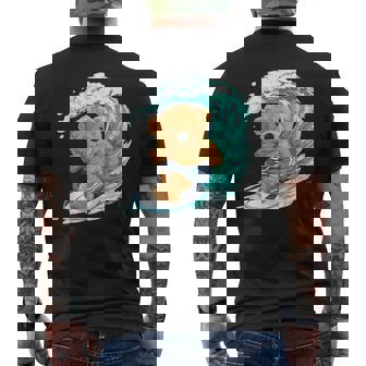 かわいいサーファーのテディベア。 メンズTシャツ バックプリント - Kawaiitshirt