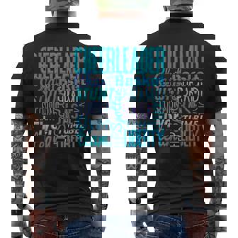 かわいいチアリーダーギフト ブルーチアムーブ チアリーディングコーチ メンズTシャツ バックプリント - Kawaiitshirt