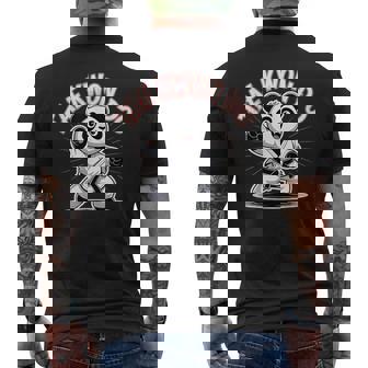 かわいいパンダのテコンドー 面白い韓国mma Tkd メンズTシャツ バックプリント - Kawaiitshirt