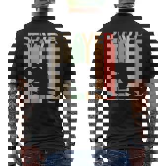 かわいいビーバーの動物 メンズTシャツ バックプリント - Kawaiitshirt