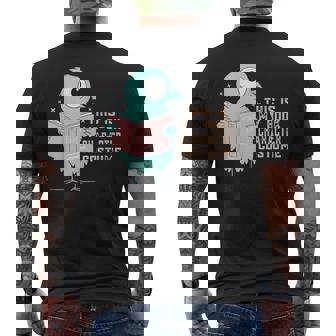 かわいいピジョン This Is My Book キャラクターコスチューム 読書用 メンズTシャツ バックプリント - Kawaiitshirt