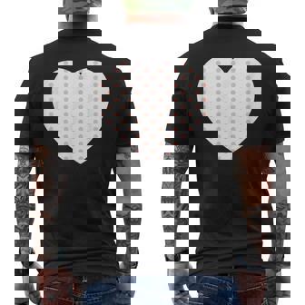 かわいいピーチピンクの水玉模様ミニマリストグラフィック。 メンズTシャツ バックプリント - Kawaiitshirt