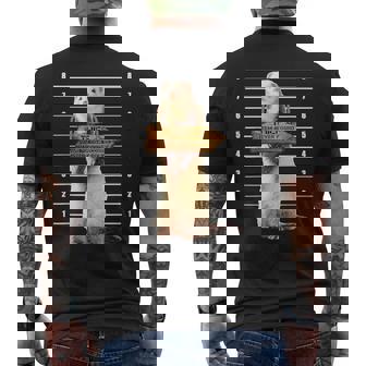 かわいいフェレット泥棒 面白い動物 メンズTシャツ バックプリント - Kawaiitshirt