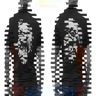 かわいいペキニーズのぞき見犬のグラフィック デザイン メンズTシャツ バックプリント - Kawaiitshirt