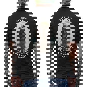 かわいいラッコ 言って I Love You Like No Otter私はあなたを愛しています メンズTシャツ バックプリント - Kawaiitshirt