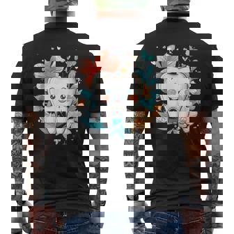 かわいい歯と花iキッズ歯 メンズTシャツ バックプリント - Kawaiitshirt