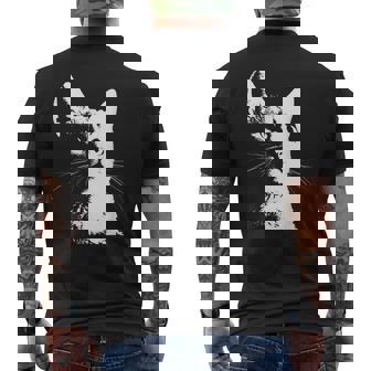 かわいい猫のポートレートデザイン。 メンズTシャツ バックプリント - Kawaiitshirt