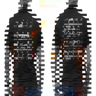 かわいい猫の種類 メンズTシャツ バックプリント - Kawaiitshirt