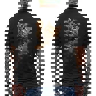 かわいい猫風 メンズTシャツ バックプリント - Kawaiitshirt