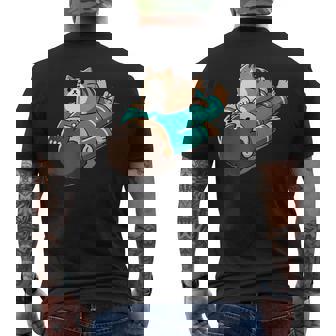 くつろぐ猫 Relaxing Cat メンズTシャツ バックプリント - Kawaiitshirt