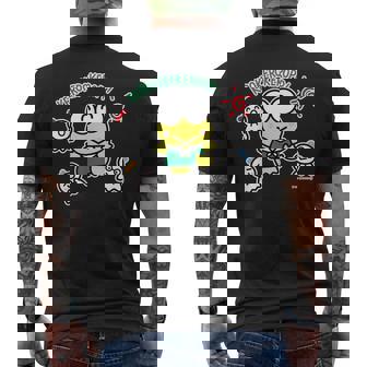 けろけろけろっぴ てるてるぼうず ダークカラー メンズTシャツ バックプリント - Kawaiitshirt