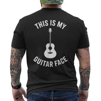 これは私のギターフェイスです ミュージシャン ギタリスト アコースティックギター メンズTシャツ バックプリント - Kawaiitshirt