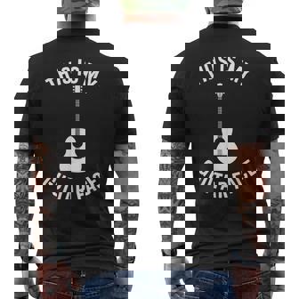 これは私のギターフェイスです ミュージシャン ギタリスト アコースティックギター メンズTシャツ バックプリント - Kawaiitshirt