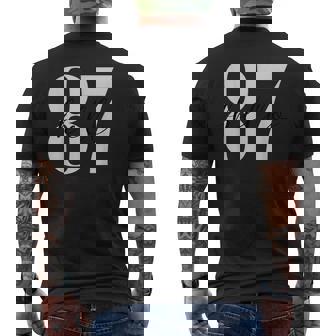 こんにちは 87歳誕生日ようこそ 87 メンズTシャツ バックプリント - Kawaiitshirt