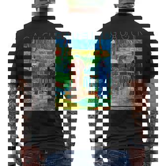 こんにちはゴーギャンさん メンズTシャツ バックプリント - Kawaiitshirt