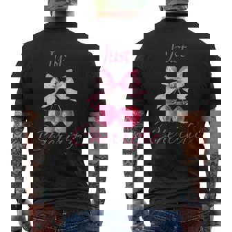 さくらんぼ かわいいチェリーピンクチェリー メンズTシャツ バックプリント - Kawaiitshirt