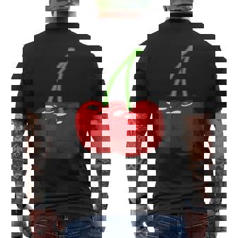 さくらんぼ2本 メンズTシャツ バックプリント - Kawaiitshirt