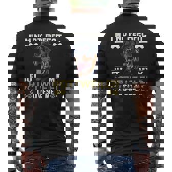 しかし、私のロットワイラーは私を愛している 犬の恋人 ロットワイラー メンズTシャツ バックプリント - Kawaiitshirt