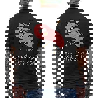 しゃけの切り身さん メンズTシャツ バックプリント - Kawaiitshirt