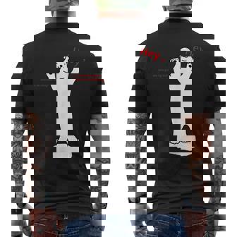 しろくま 北極クマ くま 流氷 動物 エコバック オリジナルデザイン 手描き イラスト ロゴプリント かわいい おもしろ メンズTシャツ バックプリント - Kawaiitshirt