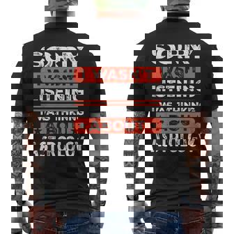 すみません、おもしろ占星術を聞いていませんでした メンズTシャツ バックプリント - Kawaiitshirt