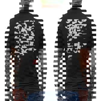 そこに愛はある？面白いカリグラフィーの服、面白い文字の メンズTシャツ バックプリント - Kawaiitshirt