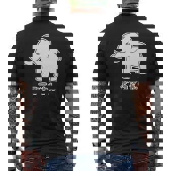 ぞうさん 象（Bタイプ）シンプル【どうぶつフレンズ】面白 動物 イラスト 長袖tシャツ メンズTシャツ バックプリント - Kawaiitshirt