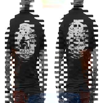 たこ焼き パンダ 水墨画 日本食 大阪 おもしろ 和風 動物 メンズTシャツ バックプリント - Kawaiitshirt