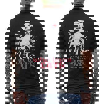 ただの猫好きナースおもしろいネコナース メンズTシャツ バックプリント - Kawaiitshirt