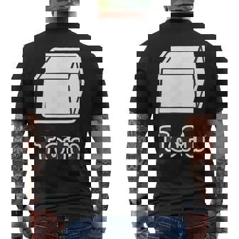 とうふ Tofu（豆腐）【Gohan ごはんタイム】ゆるくて かわいい 面白い イラスト メンズTシャツ バックプリント - Kawaiitshirt