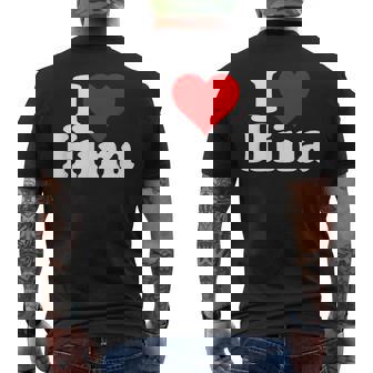 にハートのひな名前が大好き メンズTシャツ バックプリント - Kawaiitshirt