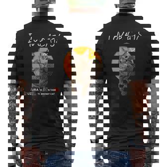 ねこだいすき 猫 キジトラ猫 かわいい Cat メンズTシャツ バックプリント - Kawaiitshirt