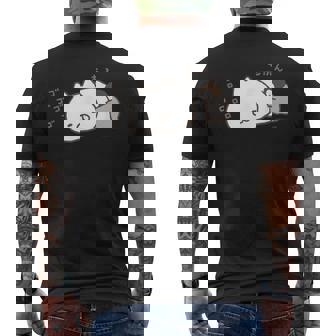 ねこぺん日和 もふん メンズTシャツ バックプリント - Kawaiitshirt