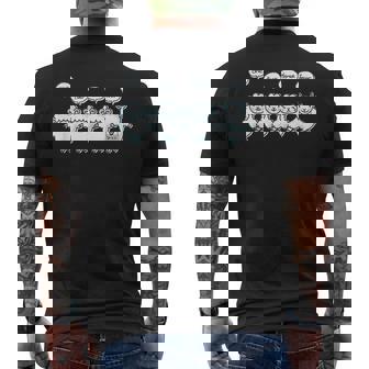 ひつじがいっぴき2 羊 ヒツジ ヤギ 不眠 安眠 数え歌 もふもふ 集団 かわいい おもしろ メンズ レディース キッズ メンズTシャツ バックプリント - Kawaiitshirt