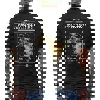 へそてんねこ、うずら 猫 へそ天 鶉 Cat メンズTシャツ バックプリント - Kawaiitshirt