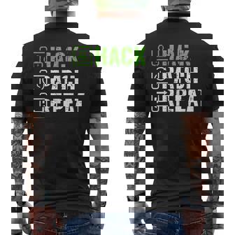 へのギフト ハック パッチ リピート エシカル ハッカー サイバーセキュリティ メンズTシャツ バックプリント - Kawaiitshirt