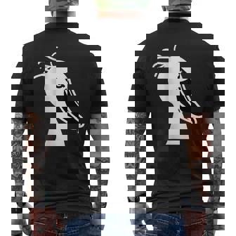 みんな大好きハシビロコウ 動かない鳥 はしび郎クラブ オリジナルデザイン イラスト おもしろ モノクロ メンズTシャツ バックプリント - Kawaiitshirt