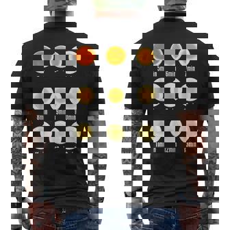 ゆで卵早見表 卵好き必見 便利グッズ メンズTシャツ バックプリント - Kawaiitshirt