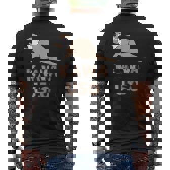 ゆるカワウソさん Otters オッターズ はろー”【No27】コツメカワウソ グッズ かわいい イラスト メンズTシャツ バックプリント - Kawaiitshirt