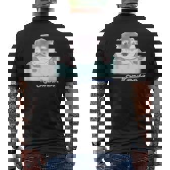 ゆるカワウソさん あそぶ？【 No2 】コツメカワウソ メンズTシャツ バックプリント - Kawaiitshirt