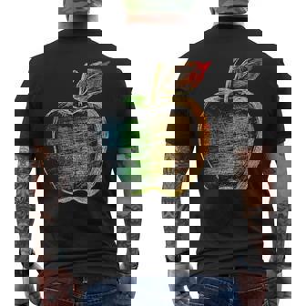 りんご フルーツ ドローイング アート カラフル モチーフ アップル メンズTシャツ バックプリント - Kawaiitshirt