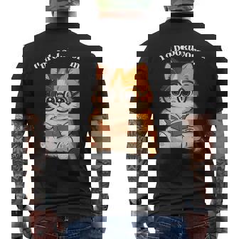 わがまま猫 ねこ 読書好き かわいい おもしろ マンガ メンズTシャツ バックプリント - Kawaiitshirt